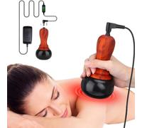 WeiiTech - Pierres de massage chauffantes électriques avec contrôle de la température, pierre blanche naturelle Gua Sha grattoir masseur pour la maison, spa, relaxation, soulagement de la douleur