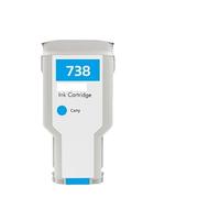 WEIJIAHUIWH Cartouche d'encre 300ML/130ML 738 738XL (76M6A 676M7A 676M8A 498N8A), 1 pièce, Compatible BK-CMY for imprimante T950 T850(738-300ML-C)