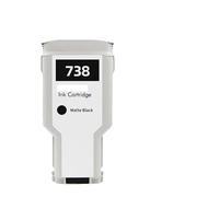 WEIJIAHUIWH Cartouche d'encre 300ML/130ML 738 738XL (76M6A 676M7A 676M8A 498N8A), 1 pièce, Compatible BK-CMY for imprimante T950 T850(738-300ML-BK)