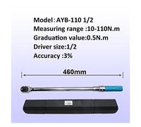 WEIJICUI Adaptateur Dynamométrique e coupe 1/4 "3/8" 1/2 "Touche réglable Outils réparation vélos à la main(AYB-110)