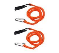 Weikeya Laisse de pagaie de Kayak élastique ,Laisse de pagaie de canoë de sécurité Accessoires de Kayak Orange universels 2pcs pour Canne à pêche , navigation de plaisance