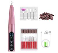 WEIKILLY Ponceuse pour Ongles Professionnelle 35000 RPM,11 en 1 Lime a Ongle Electrique Portable, Avec affichage LED numérique, Ponceuse Ongle Sans Fil Rechargeable pour Acrylique/Gel (Rose)