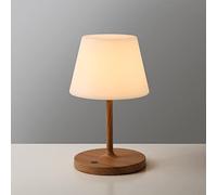 WEILAILUX Lampe de table d'extérieur à piles étanche, sans fil rechargeable 4000 mAh, lampe de bureau tactile à intensité variable, veilleuse LED pour terrasse, camping, restaurant, maison, 24 cm,