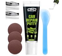 WEILAOK 150g Mastic Carrosserie Voiture, Mastic Carrosserie Finition, Auto Spachtelmasse, Séchage Rapide, Idéal pour le Débosselage des Voitures, des Voitures de Collection et des Bateaux, Blanc