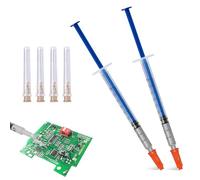 WEILAOK Colle Conductrice Electronique, 0.4ml Colle Conductrice Electrique, Peinture Conductrice, Utilisé pour Réparer les Claviers, les Circuits Imprimés etc, Argent, 2 Pièces