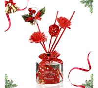 WEILAOK Diffuseur Parfum Maison Batonnet, Senteur Maison Noël, Parfum Interieur Maisons pour Chambres, Maisons et Bureaux, Coffret Cadeau de Noël, Rose Ebène, 120 ML