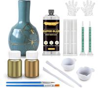 WEILAOK Kintsugi Kit, Kintsugi Kit Reparation Or, kintsugi, kit de Bricolage Kintsukuroi pour Débutants, Reparation pour Céramique, Restoration of Ceramics, Mugs, Statues (B)