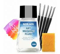WEILAOK Masking fluide pour aquarelle, fluide de masquage, ruban de masquage anti-rayures pour bords précis, 30 ml