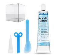 WEILAOK Mastic Acrylique, Colle pour Verre, Colle PVC, Isolant et Imperméable, Adapté Au Collage de Divers Matériaux Tels Que L'acrylique, Le Plastique, Le Verre, La Céramique, etc, 100ml