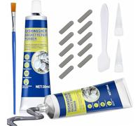 WEILAOK Mastic Acrylique, Revêtement Réparation Panier Lave-Vaisselle, Revêtement en Caoutchouc Flexible et Pelable, Idéale pour la Réparation des Paniers de Lave-Vaisselle Usés, 30ml*2