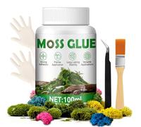 WEILAOK Moss Glue, Colle Maquette Plastique, Colle Maquette, Transparent Après Séchage, Idéal pour La CréAtion de Tableaux Et de Murs Végétaux, Liaison Solide et Durable, 100ml