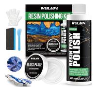 WEILAOK Polish pour Resine Epoxy, Polissage Resine Epoxy, Eliminezl Rayures | Pate a Polir Polish resines, Eliminezl Traces de Ponçage et Redonnez de L'éclat à Vos Tables, résines et Objets Artisanaux