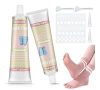 WEILAOK Sock Stop, Antidérapant Chaussette Kit, Liquide Antidérapant, Colle Antidérapante pour Chaussettes, Chausson,Tapis, Transparent, 50ml*2