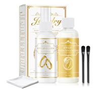 WEILAOK Vernis Dermatologique Bijoux+Nettoyant Bijoux Argent, Nettoyant Argent Bijoux, Kit Nettoyant Bijoux pour Argent et Or, Élimine Taches Superficielles, Redonne et Préserve L'Éclat