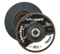 Weiler 31363 Disque abrasif Wolverine 7 pouces, conique (TY29), support phénolique 60Z, trou de pergola 7/8", fabriqué aux États-Unis