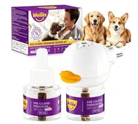 Weilike Diffuseur De Phéromones Apaisantes pour Chiens : Soulagement Naturel De L’anxiété Et du Stress, Favorise La Relaxation Au Quotidien, Formule Sûre, Kit avec 2 Recharges