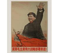 weiling Art mural toile peinture Mao Zedong Portrait communisme rétro histoire affiche chambre décor à la maison rétro affiche 30x40cmx1 pièce sans cadre
