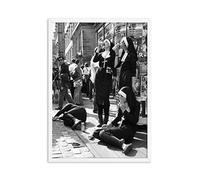 weiling Rebelle nonne impression noir et blanc photographie affiche mur art photo toile peinture maison chambre décoration 50x70cmx1 pièce sans cadre