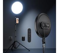 Weilisi Grand anneau lumineux avec support de trépied de 72 pouces, affichage complet 6500 K pour la diffusion en direct, YouTube, TikTok, enregistrement vidéo, photographie, trépied de lumière