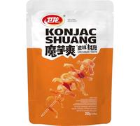 WEILONG Konjac Shuang Saveur Sichuan Epice - 252 g | Lamelles de konjac marinées façon tripe végétale - texture moelleuse et goût authentiquement chinois