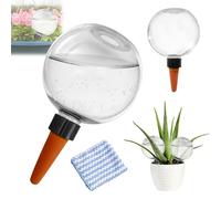WEILONGB Lot de 2 globes d'arrosage pour plantes - 500 ml - Dispositif d'arrosage Se-LF - Insert de bulbes avec pointes en terre cuite - Système d'arrosage à libération lente pour plantes d'intérieur