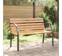 Weilusique Banc de jardin pour enfant en sapin chinois avec structure en acier de 81 cm, accoudoir et dossier, résistant aux intempéries, pour terrasse, balcon et jardin, assise optimale et oasis de