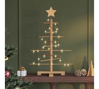 Weilusique Sapin de Noël en bambou 75 cm avec support en pin robuste, réaliste et peu encombrant, pour salon, intérieur et extérieur protégé