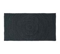 Weilusique Tapis gris foncé en jute, 100 x 200 cm, fabriqué à la main, facile d'entretien et antidérapant, pour salon, chambre à coucher, couloir, design moderne avec texture douce et protection du