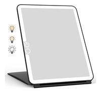 WEILY Miroir Maquillage Lumineux avec 72 Lumières LED, 2000mAh USB LED Rechargeable, Écran Tactile Miroir de Voyage (Noir)