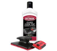 Weiman Glass Cook Top Cleaner and Polish - Kit de Nettoyage pour Table de Cuisson avec Éponge à Récurer - 283g