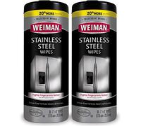 Weiman Stainless Steel Wipes - Lingettes de Nettoyage de Surface en Acier Inoxydable - 2 paquets