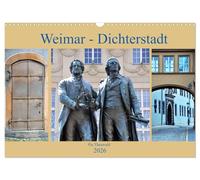 Weimar - ville des poètes, Version française (Calendrier mural 2026 DIN A3 portrait), Calendrier CALVENDO mensuel