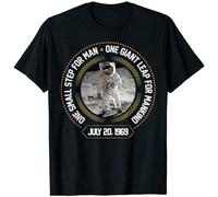 WEIMEIDA Black-Apollo 150Th Anniversary Moon Landing 1969 2019 T Shirt 100% Cotton Mens Man Black S