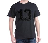 WEIMEIDA Retro 13 Number 100% Cotton T Shirt Mens Man Black M