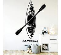 WEIMEIJIE Sticker mural kayak vinyl appliqué canoë bateau salle décorée de fresques amovibles 57x76 cm