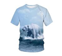 WEIMEIJIE T-Shirt à col Rond pour Homme, Motif Animal North Star, Confortable et Respirant, idéal pour l'été et Le Quotidien