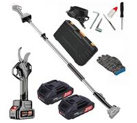 WEIMILOR Sécateur électrique avec Perche télescopique de 2,1 m - Ciseaux de Jardin électriques de 40 mm pour Haies, buissons, vergers - 10 à 12 Heures de Travail 1battery