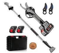 WEIMILOR Sécateur électrique de 50 mm, Ciseaux électriques Portables sûrs, sécateur sans Fil avec Poteau télescopique de 1,3 à 2,1 m, pour haie, buisson, verger 1battery