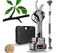 WEIMILOR Sécateurs sans Fil Sécateur électrique Professionnel,45mm Ciseaux élagage Rechargeable avec rallonge Cisailles de Jardin 2batteries