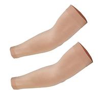 Weimob Manchettes de compression unisexes Couverture de Tatouage, Sensation de Fraîcheur, Manchons de Sport de Compression - Taille L - Couleur : peau