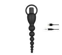 WEIMOB Perles Anales en Silicone avec Boules de Différentes tailles Anal Souples,10 Modes de Vibrant Butt Plug Dildo pour Hommes Femmes