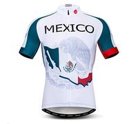 weimostar Maillot de cyclisme à manches courtes pour homme, Vert Mexique, L