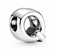 WEIMU Breloque en forme de lettre en argent 925 pour bracelets et colliers européens pour femme, m, Argent sterling, Zircone cubique