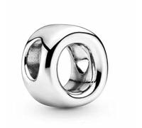 WEIMU Breloque en forme de lettre en argent 925 pour bracelets et colliers européens pour femme, m, Argent sterling, Zircone cubique