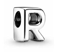 WEIMU Breloque en forme de lettre en argent 925 pour bracelets et colliers européens pour femme, m, Argent sterling, Zircone cubique