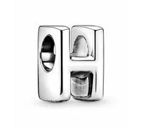 WEIMU Breloque en forme de lettre en argent 925 pour bracelets et colliers européens pour femme, m, Argent sterling, Zircone cubique