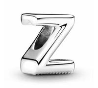 WEIMU Breloque en forme de lettre en argent 925 pour bracelets et colliers européens pour femme, m, Argent sterling, Zircone cubique