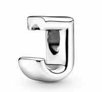 WEIMU Breloque en forme de lettre en argent 925 pour bracelets et colliers européens pour femme, m, Argent sterling, Zircone cubique