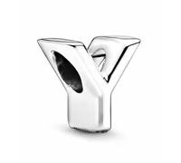 WEIMU Breloque en forme de lettre en argent 925 pour bracelets et colliers européens pour femme, m, Argent sterling, Zircone cubique