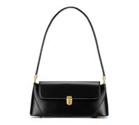 WEIMZC Sac à bandoulière pour femme vintage tendance classique en cuir végétalien avec fermeture à boucle, noir